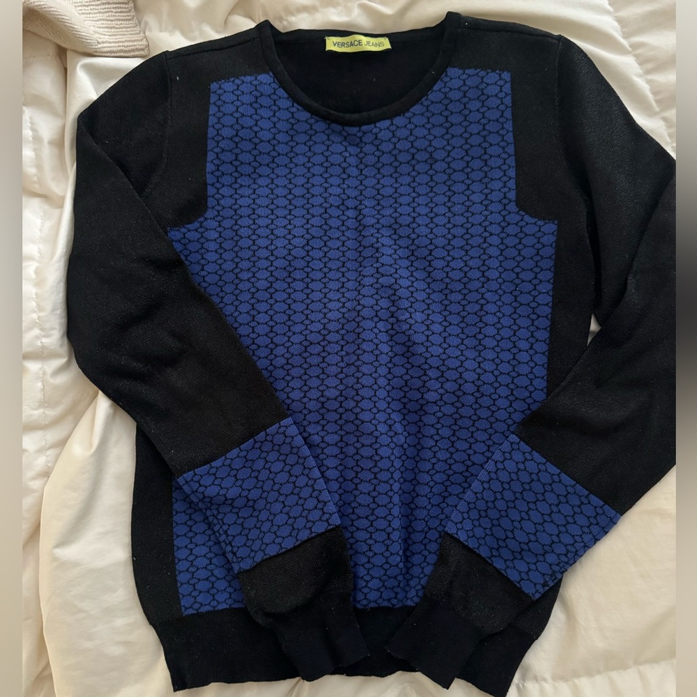 Versace Jeans Sweater Blue Size Small